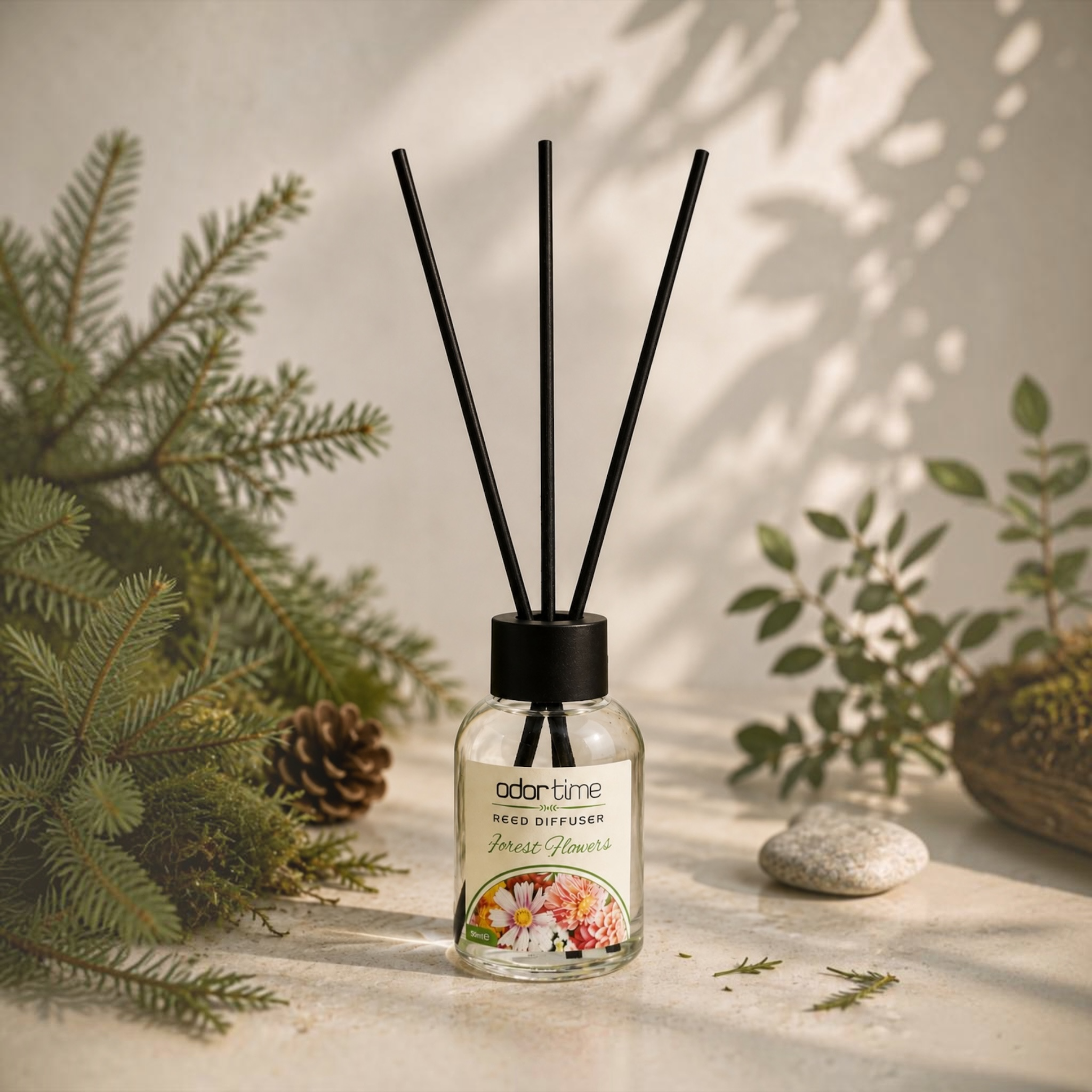 6’lı Çubuklu Oda Kokusu Set 50 ML’lik Şişe (FOREST FLOWERS-FLOWER GARDEN-OCEAN-MANGO-WOODY-LAVANTA)