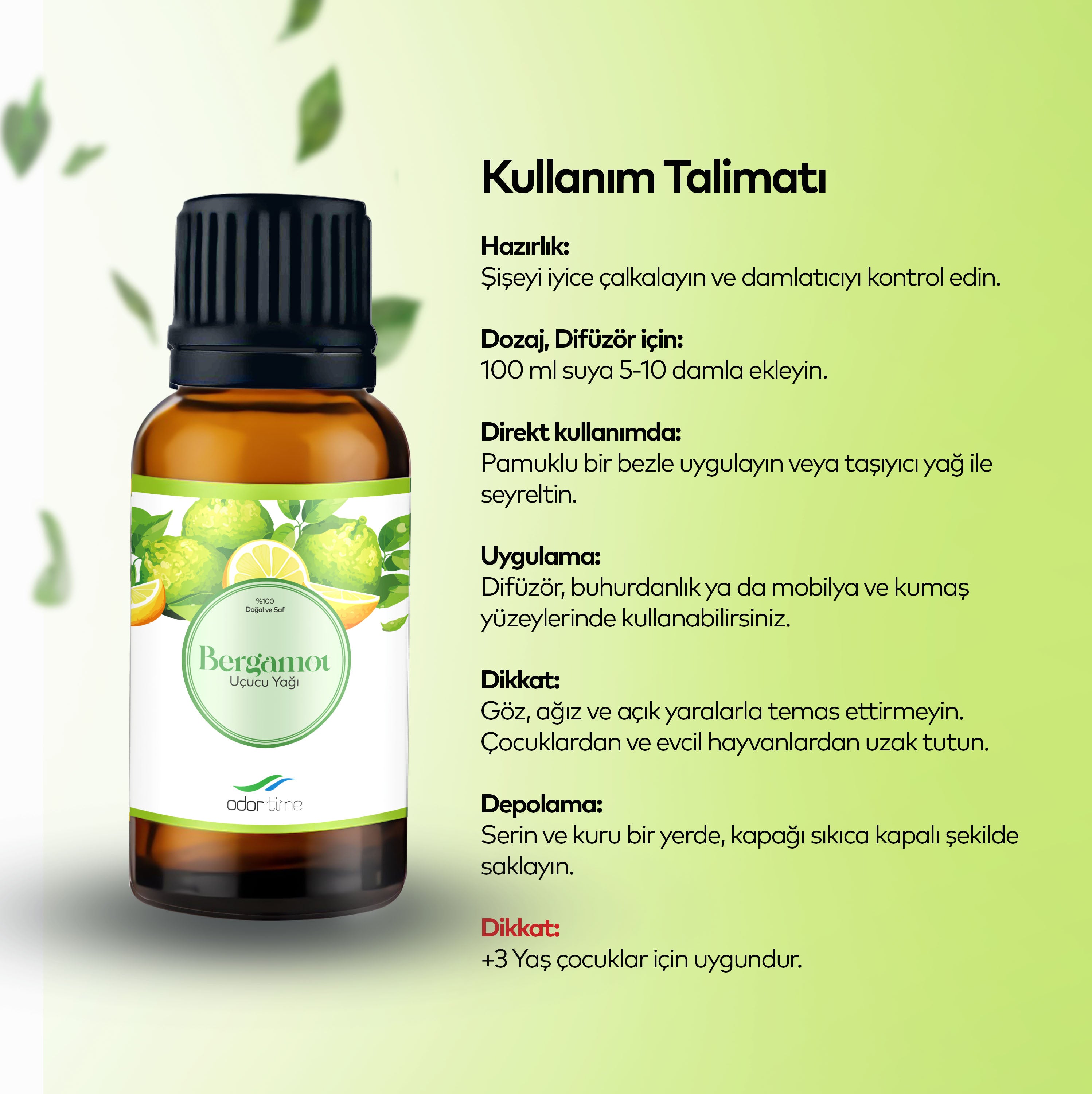 Bergamot Doğal Uçucu Yağ 10 ML