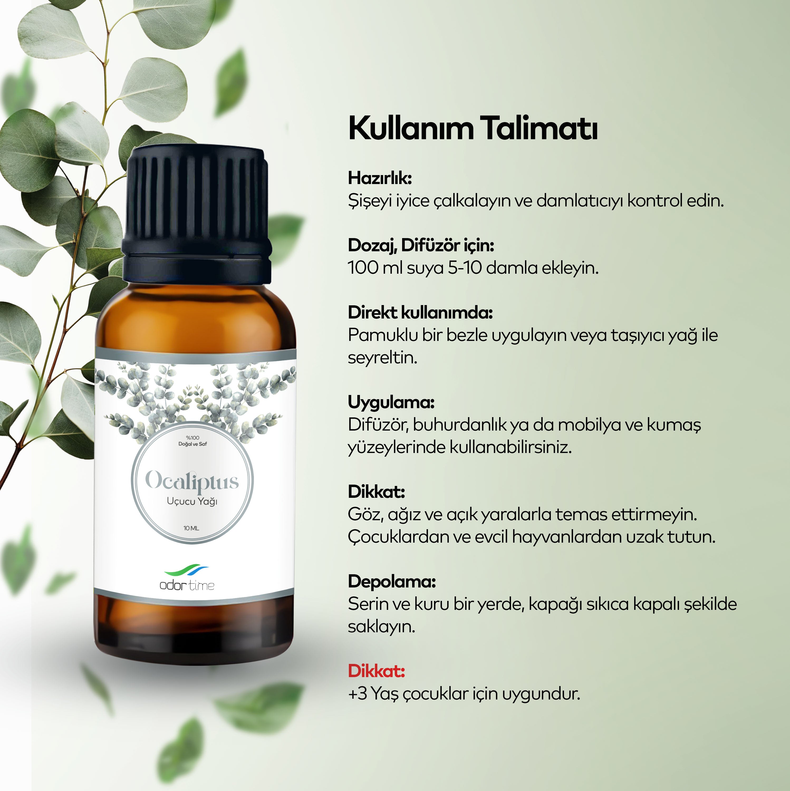 Ocaliptus Doğal Uçucu Yağ 10 ML